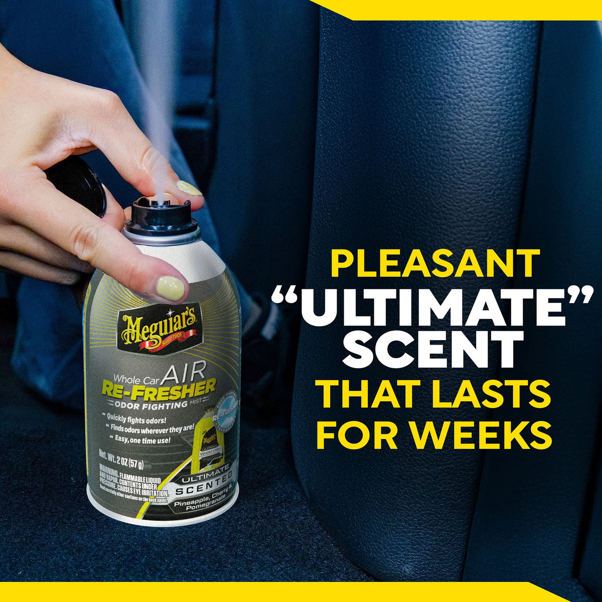 Meguiar's Whole Car Air Re-Fresher Odor Fighting Mist - Ultimate Scent (Pinapple, Cherry & Pomegranate) - 2 oz