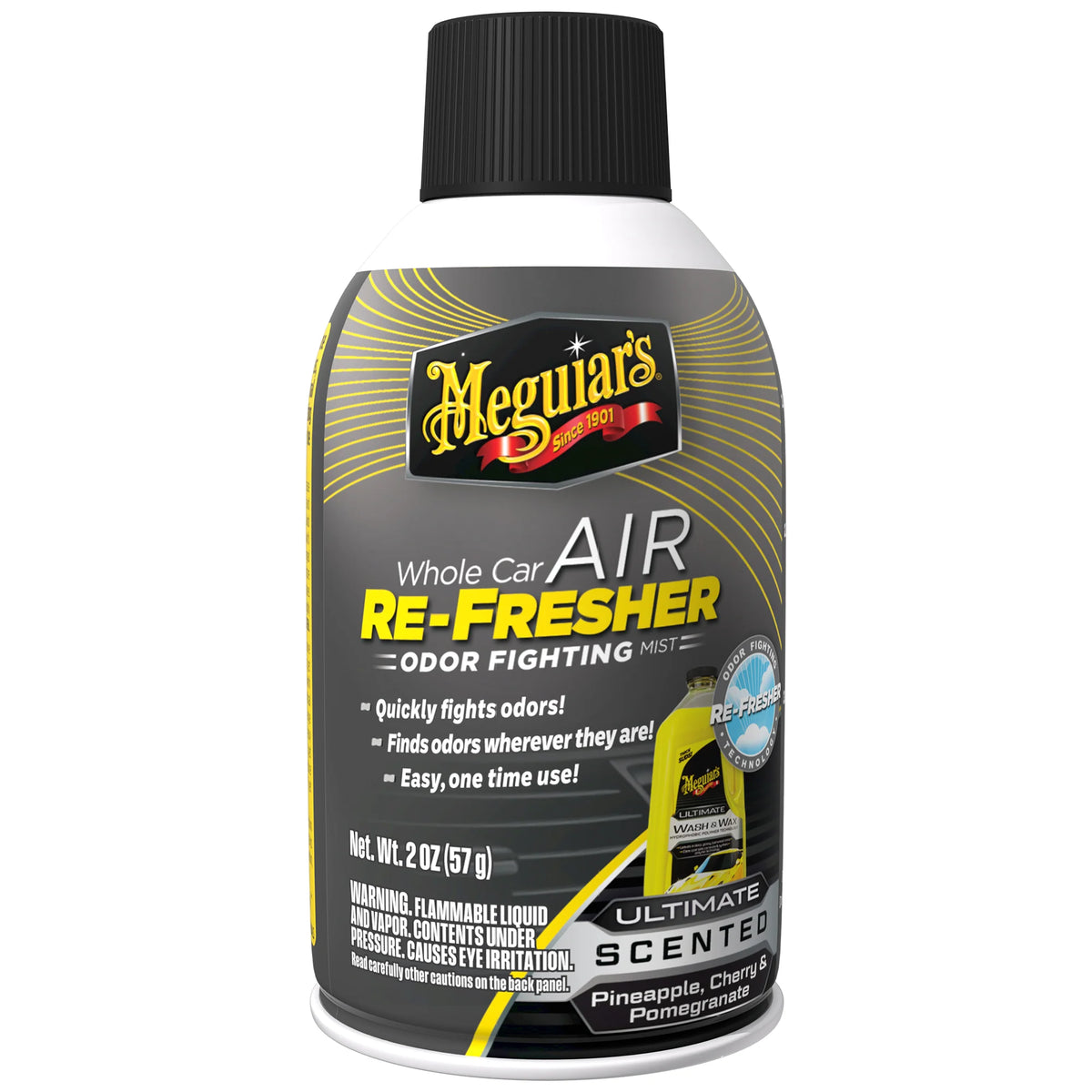 Meguiar's Whole Car Air Re-Fresher Odor Fighting Mist - Ultimate Scent (Pinapple, Cherry & Pomegranate) - 2 oz
