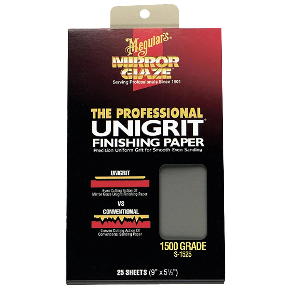 Meguiar's Professional Unigrit Finishing Paper - 1500 Grit (25 Sheets)