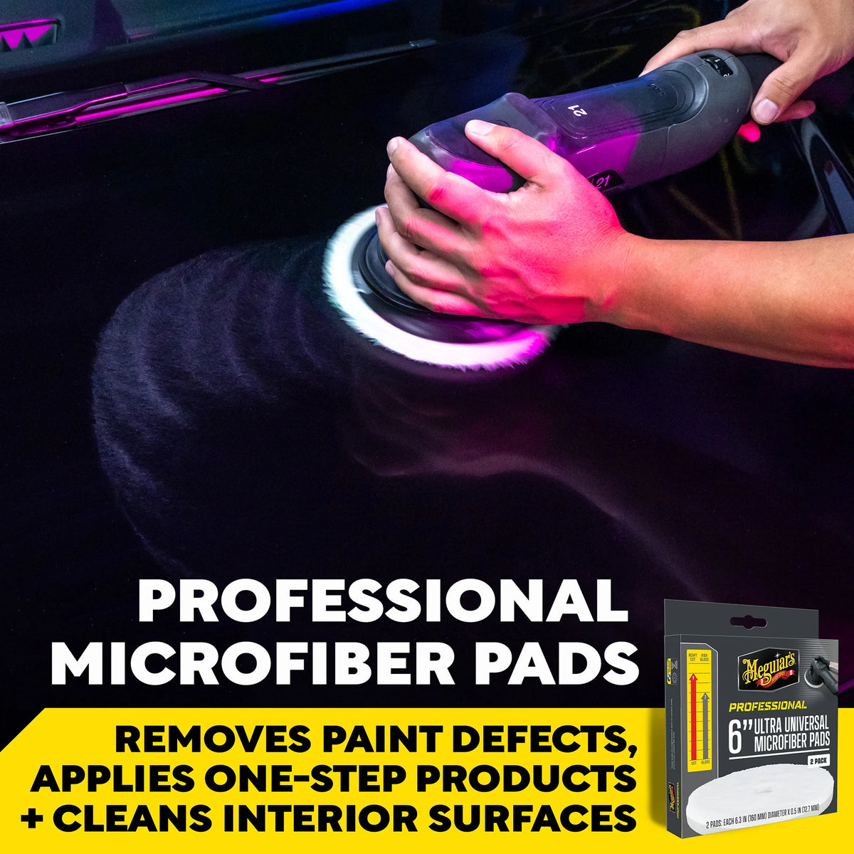 Meguiar's Professional Ultra Universal Microfiber Pads - 6 inch (2-Pack)