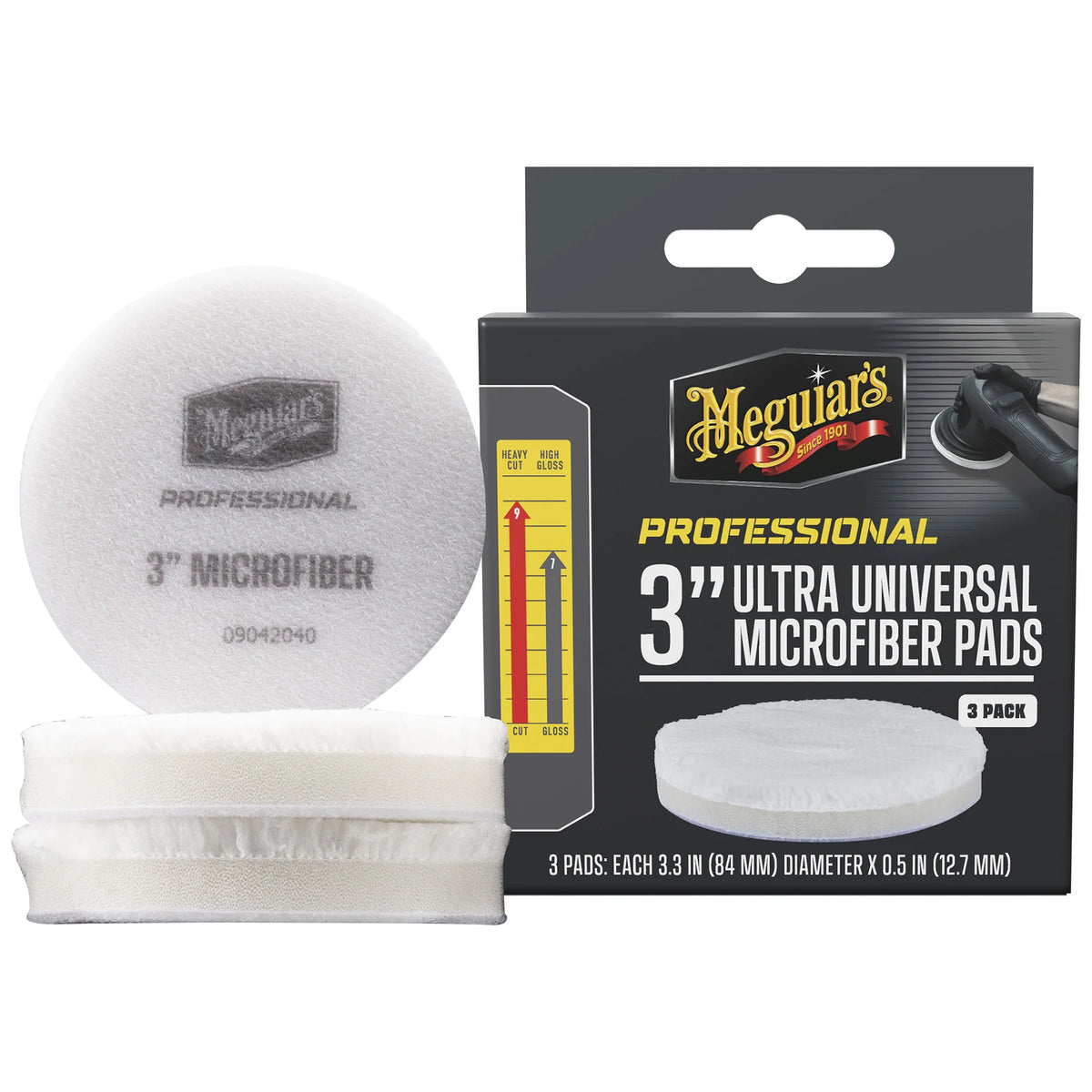 Meguiar's Professional Ultra Universal Microfiber Pads - 3 inch (3-Pack)