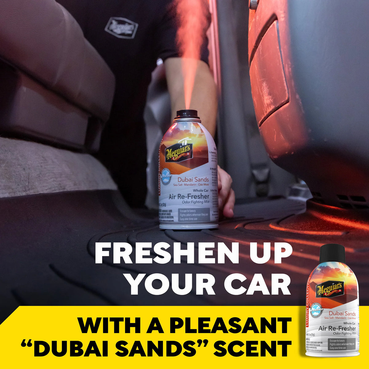 Meguiar's Whole Car Air Re-Fresher Odor Fighting Mist - Dubai Sands Scent - 2 oz