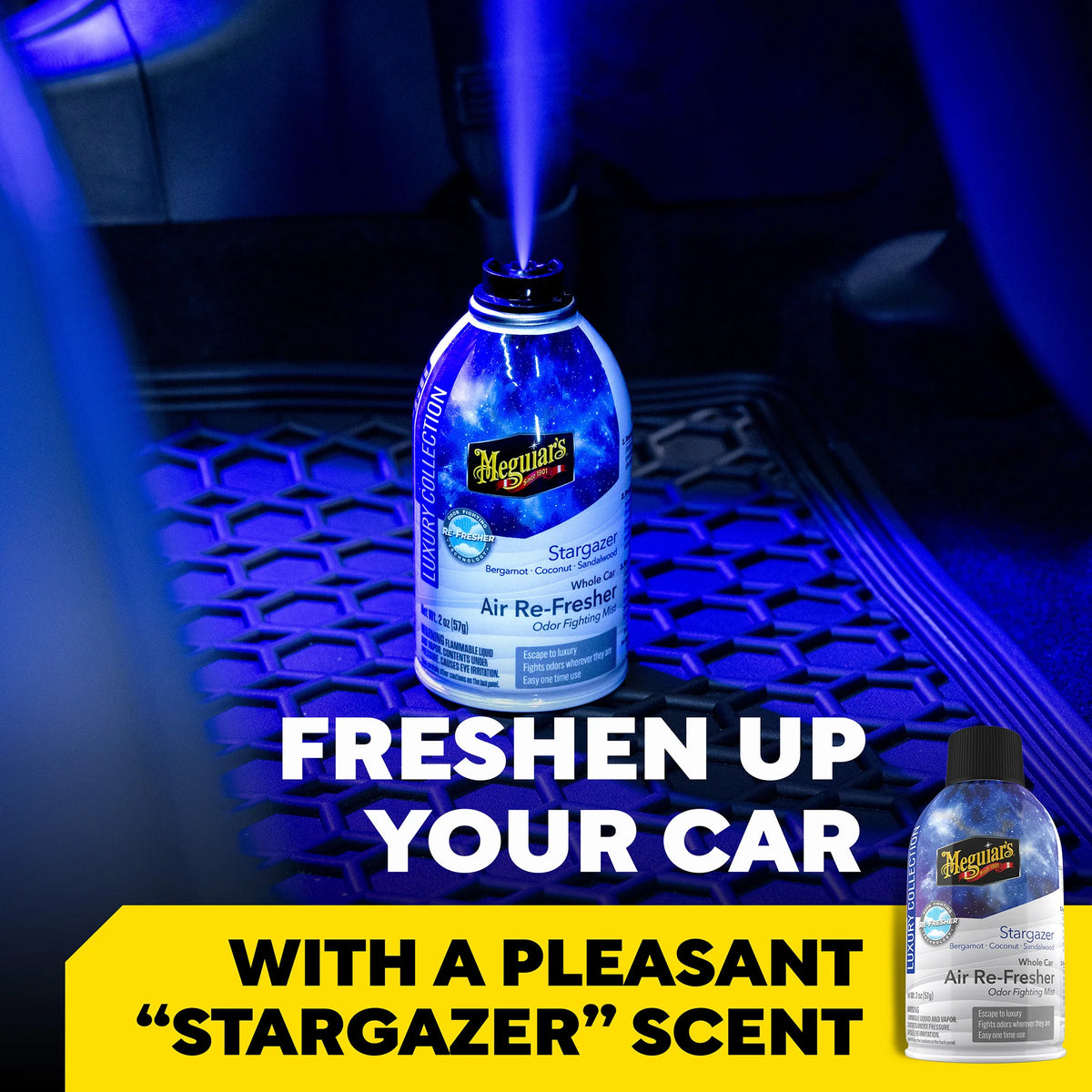 Meguiar's Whole Car Air Re-Fresher Odor Fighting Mist - Stargazer Scent - 2 oz