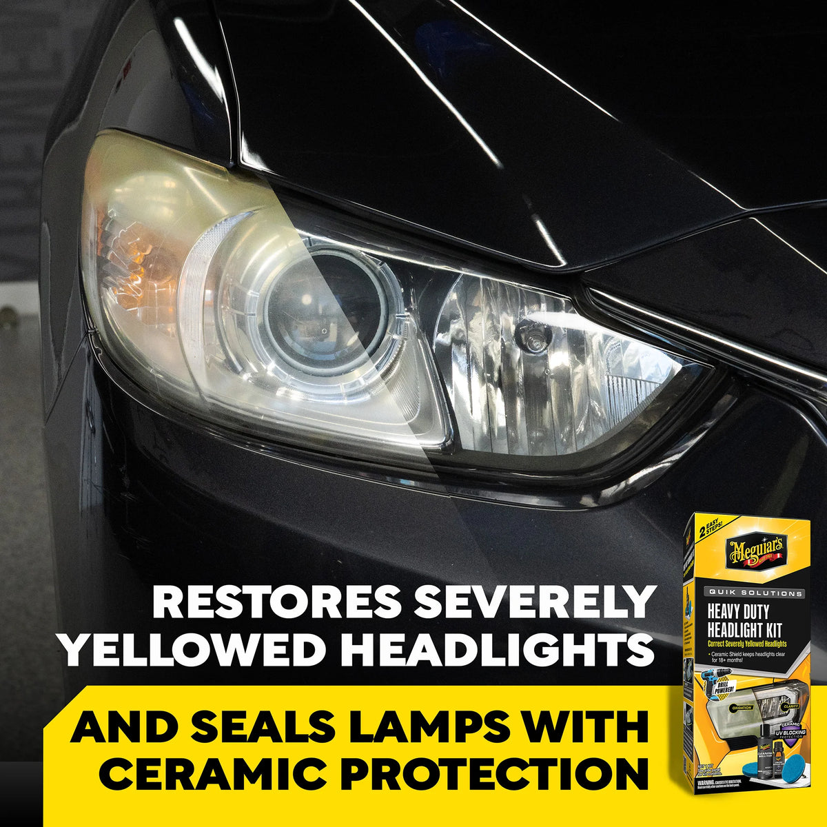 Meguiar's Quik Solutions Heavy Duty Headlight Kit