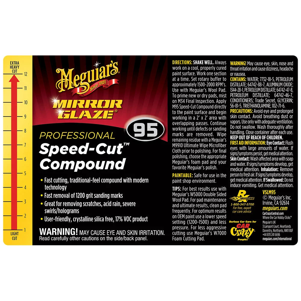 Meguiar's Bottle Label - Speed-Cut Compound #95