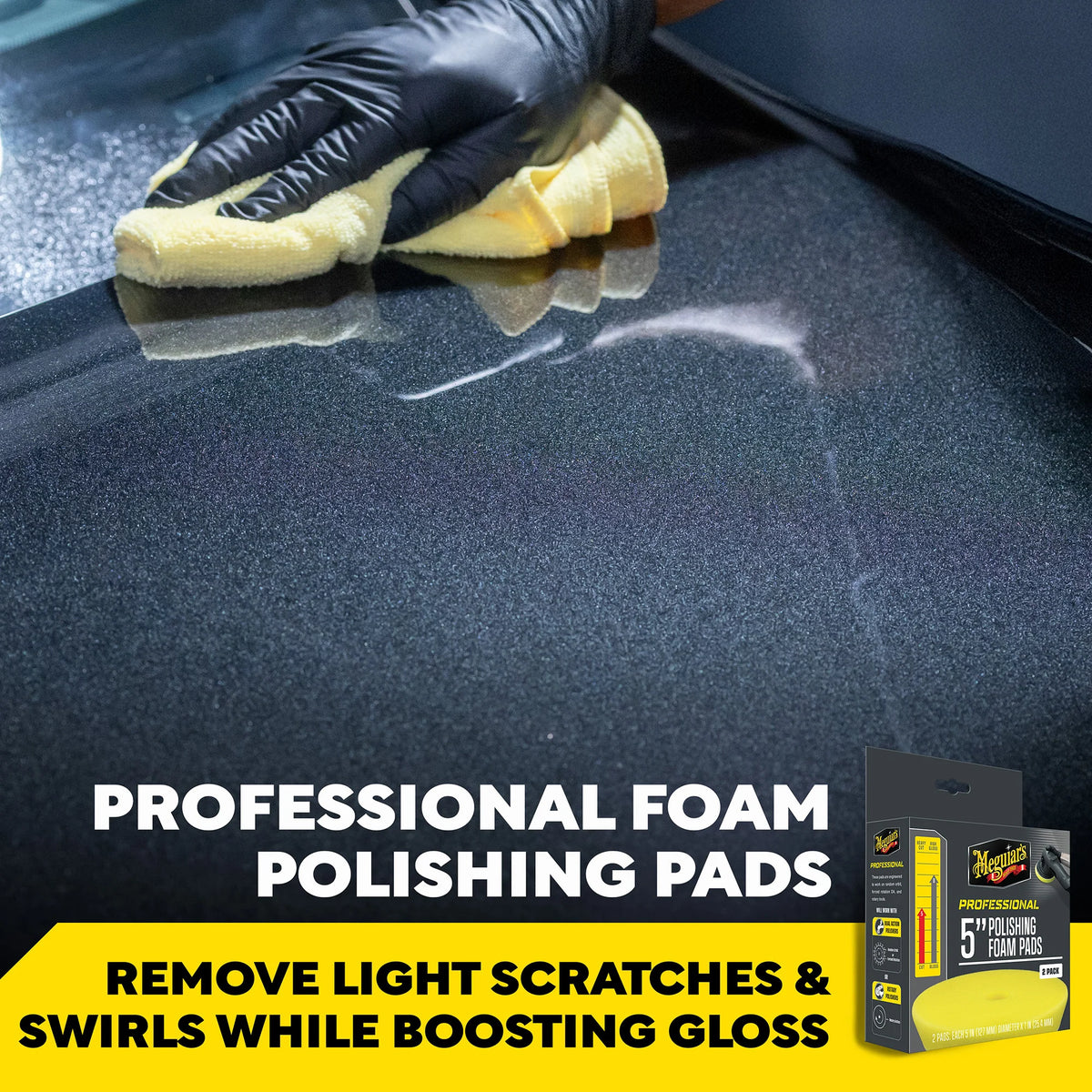 Meguiar's Professional Polishing Foam Pads - 5 inch - Yellow (2-Pack)