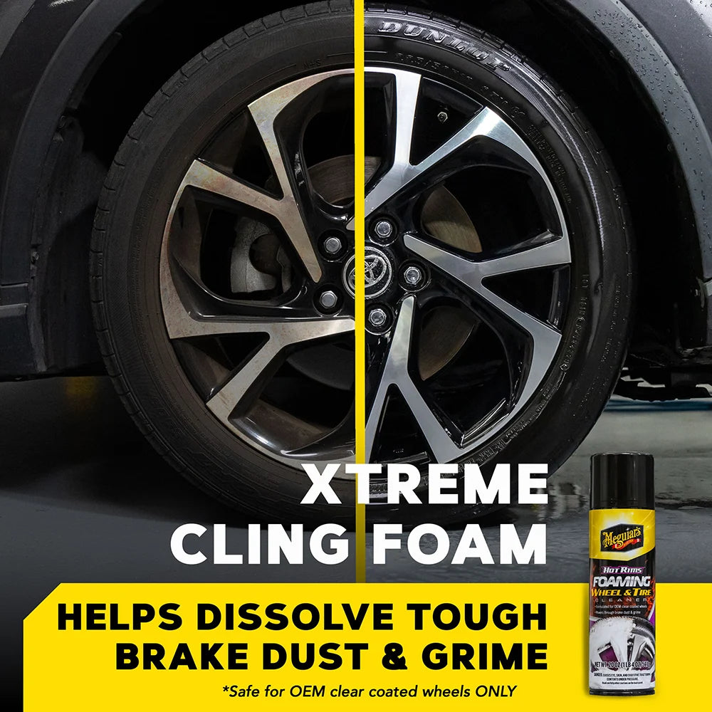 Meguiar's Hot Rims Foaming Wheel & Tire Cleaner - 20 oz