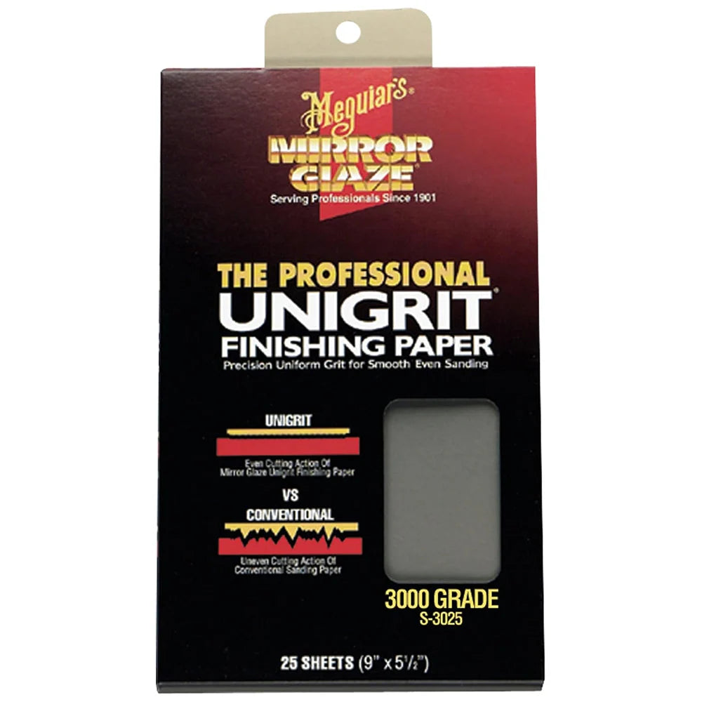 Meguiar's Professional Unigrit Finishing Paper - 3000 Grit (25 Sheets)