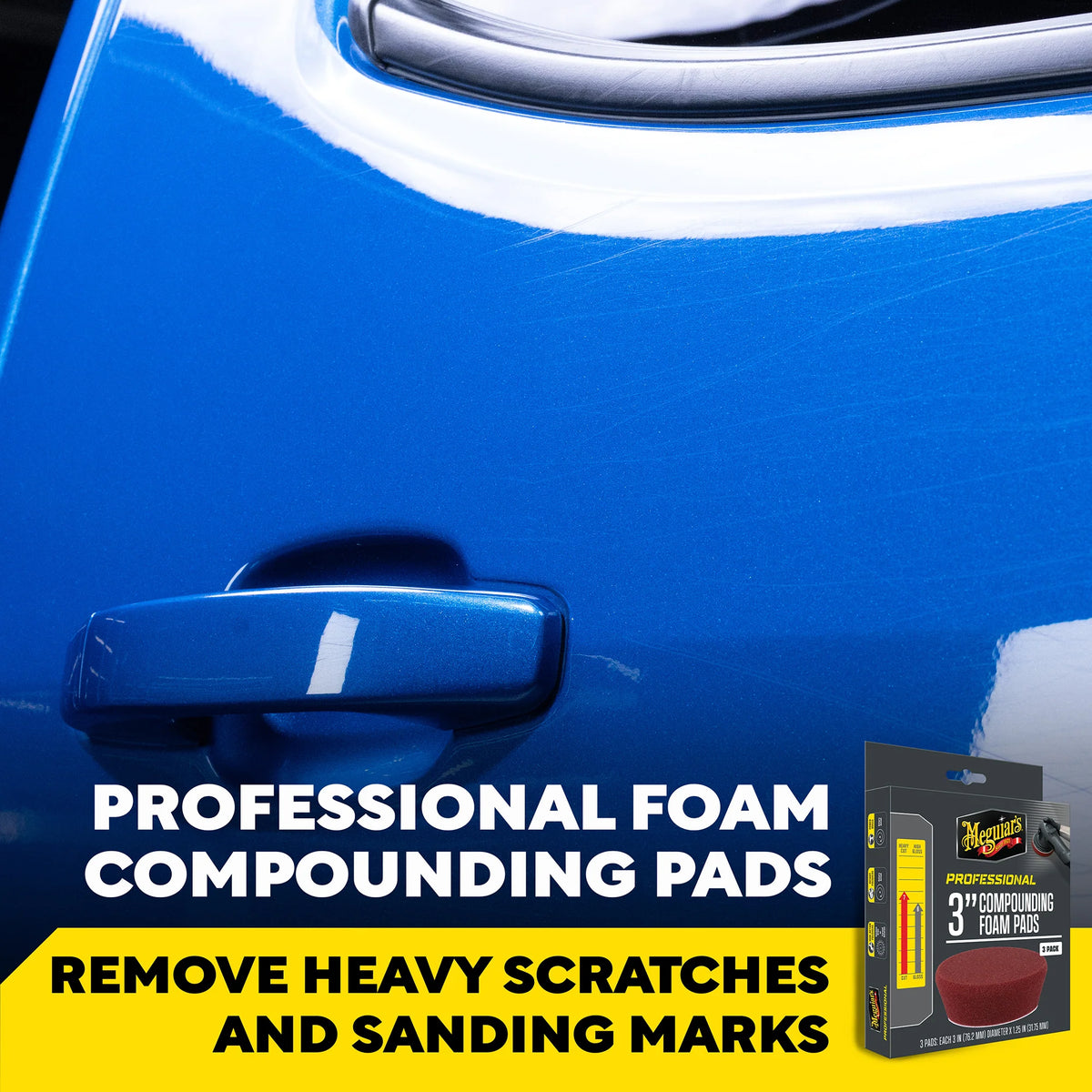 Meguiar's Professional Compounding Foam Pads - 3 inch - Red (3-Pack)