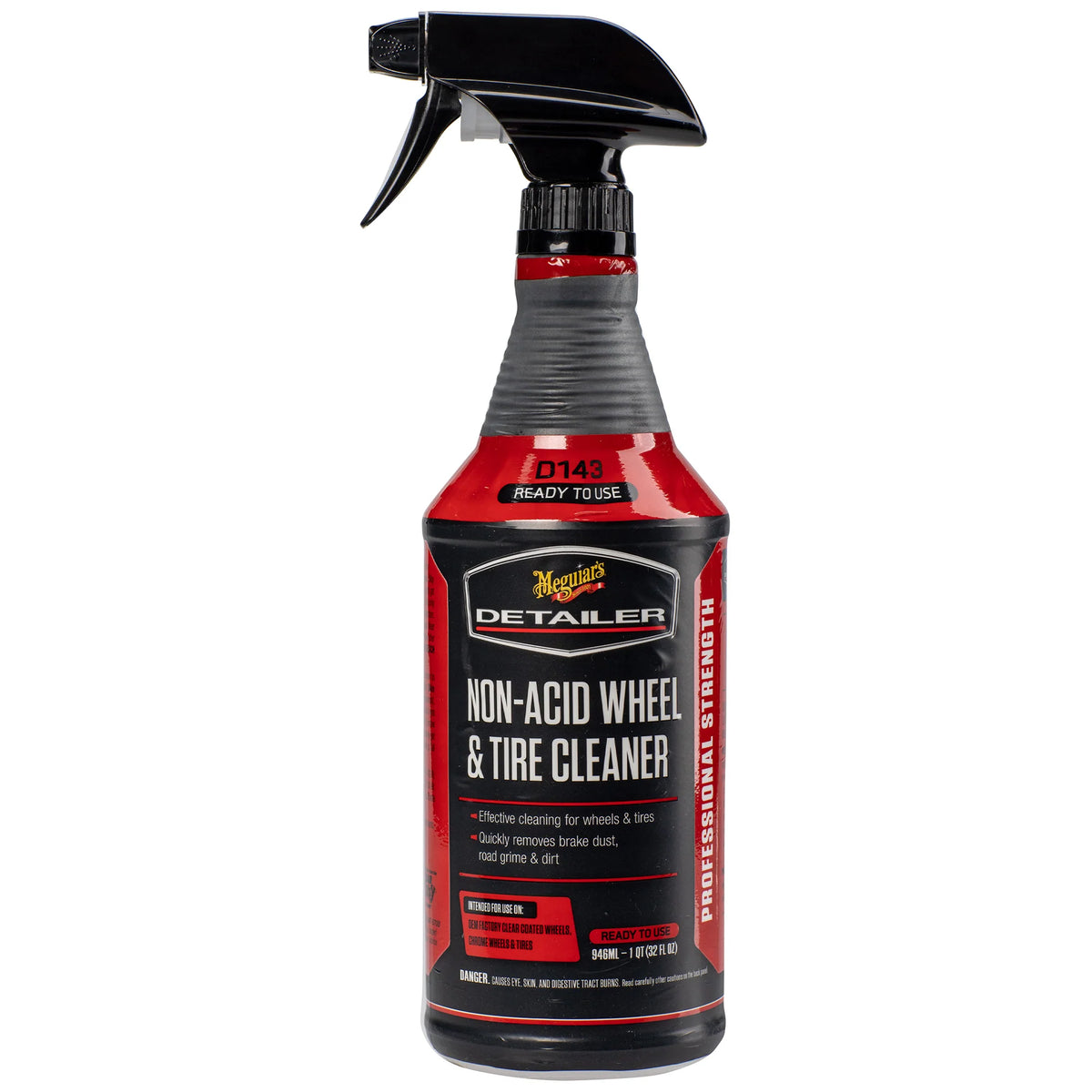 Meguiar's Professional Non-Acid Wheel & Tire Cleaner D143 - 32 oz