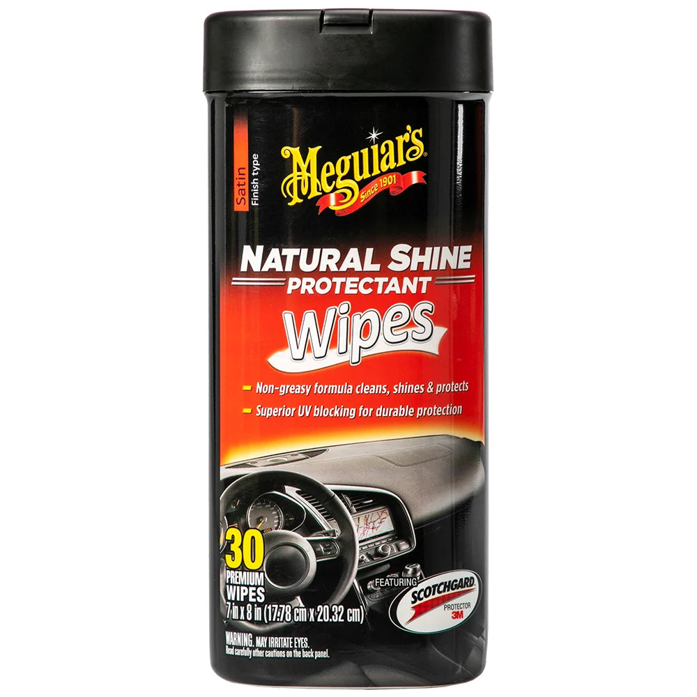 Meguiar's Natural Shine Protectant Wipes (30 Wipes)