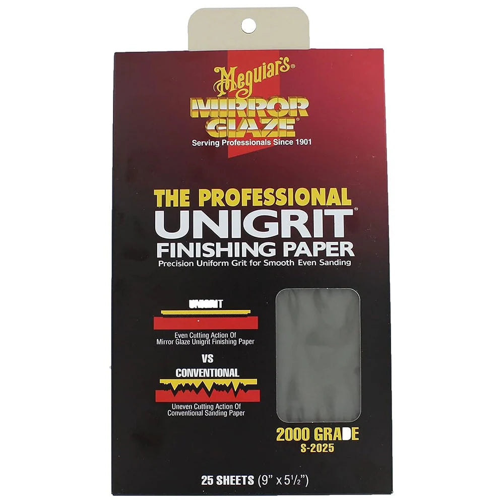 Meguiar's Professional Unigrit Finishing Paper - 2000 Grit (25 Sheets)