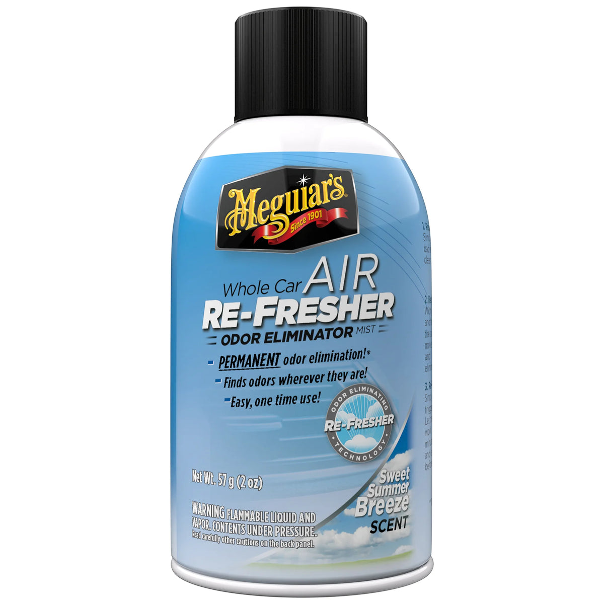 Meguiar's Whole Car Air Re-Fresher Odor Eliminator Mist - Summer Breeze Scent - 2 oz