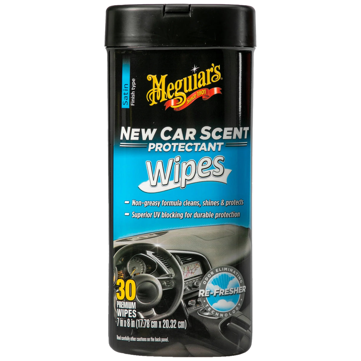 Meguiar's New Car Scent Protectant Wipes (30 Wipes)